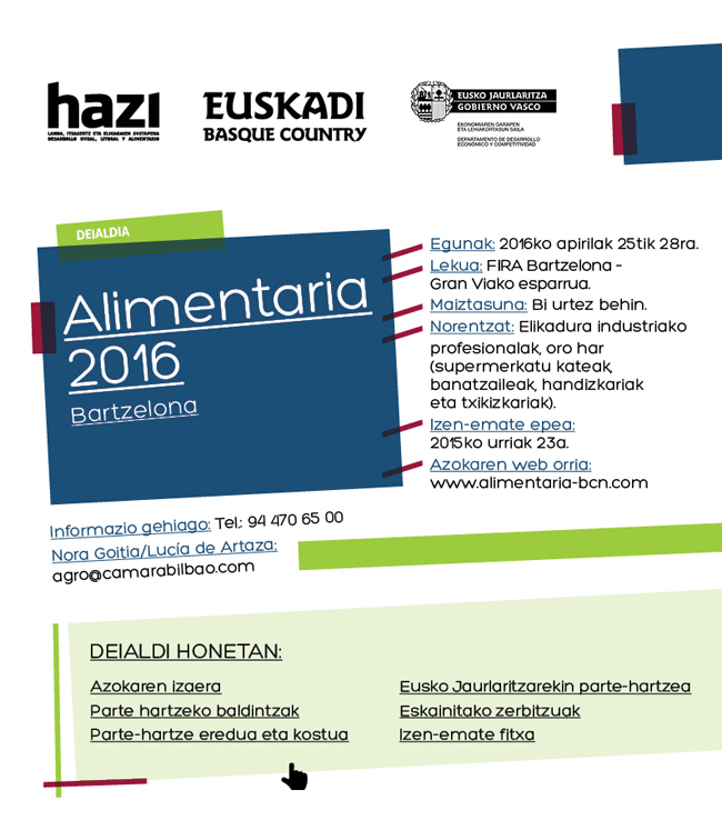 Deialdia Alimentaria 2016